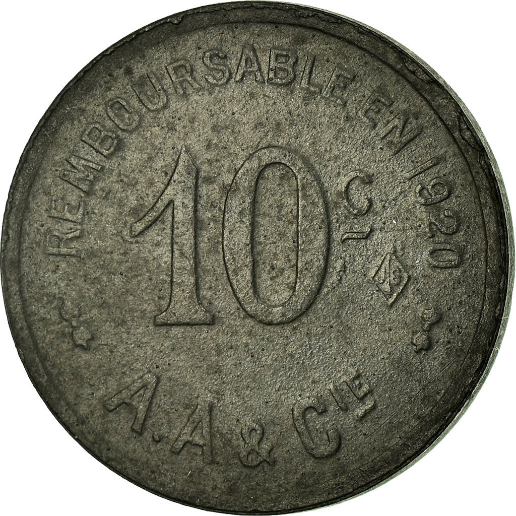 Münze, Frankreich, Ville et Port de Cette, Sète, 10 Centimes, 1917, SS, Zinc