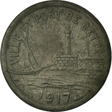 Munten, Frankrijk, Ville et Port de Cette, Sète, 5 Centimes, 1917, ZF, Zinc