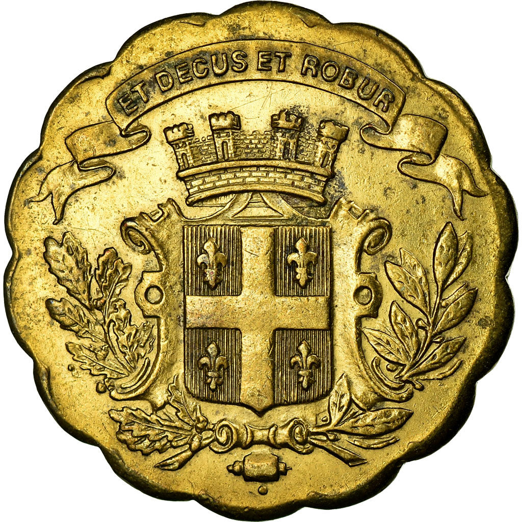 Moneda, Francia, Fourneaux Economiques, Châlons-Sur-Marne, 5 Centimes, EBC