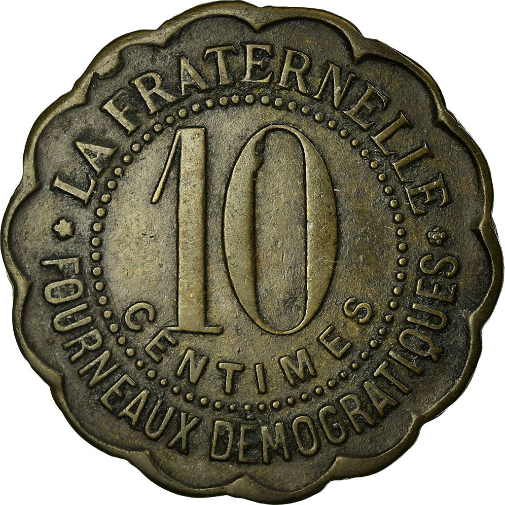 Moneda, Francia, Ville de Béziers, La Fraternelle, Béziers, 10 Centimes, MBC