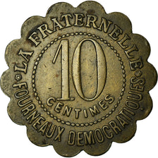 Moeda, França, Ville de Béziers, La Fraternelle, Béziers, 10 Centimes