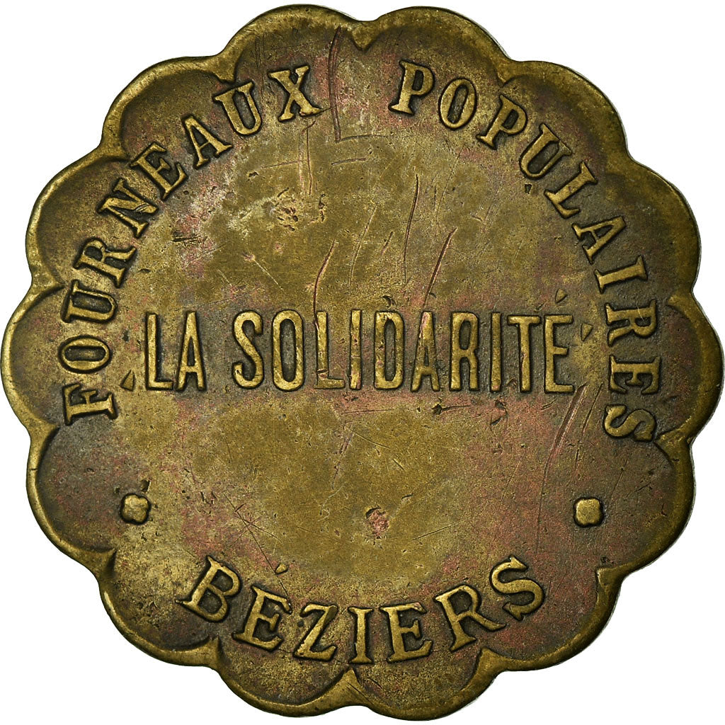 Monnaie, France, La Solidarité, Fourneaux Populaires, Béziers, 5 Centimes