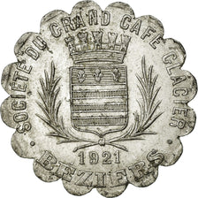 Monnaie, France, Société du Grand Café-Glacier, Béziers, 25 Centimes, TTB+