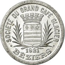 Münze, Frankreich, Société du Grand Café-Glacier, Béziers, 25 Centimes