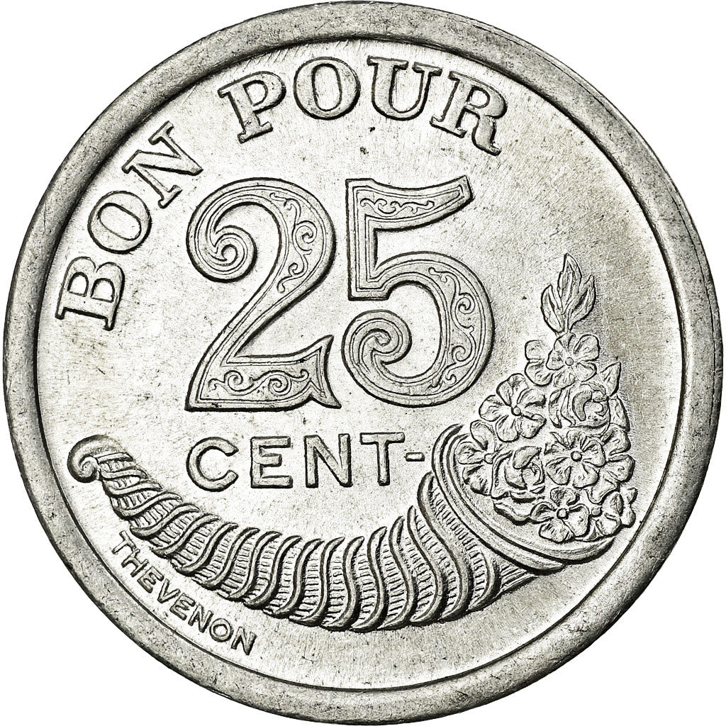 Münze, Frankreich, Société du Grand Café-Glacier, Béziers, 25 Centimes