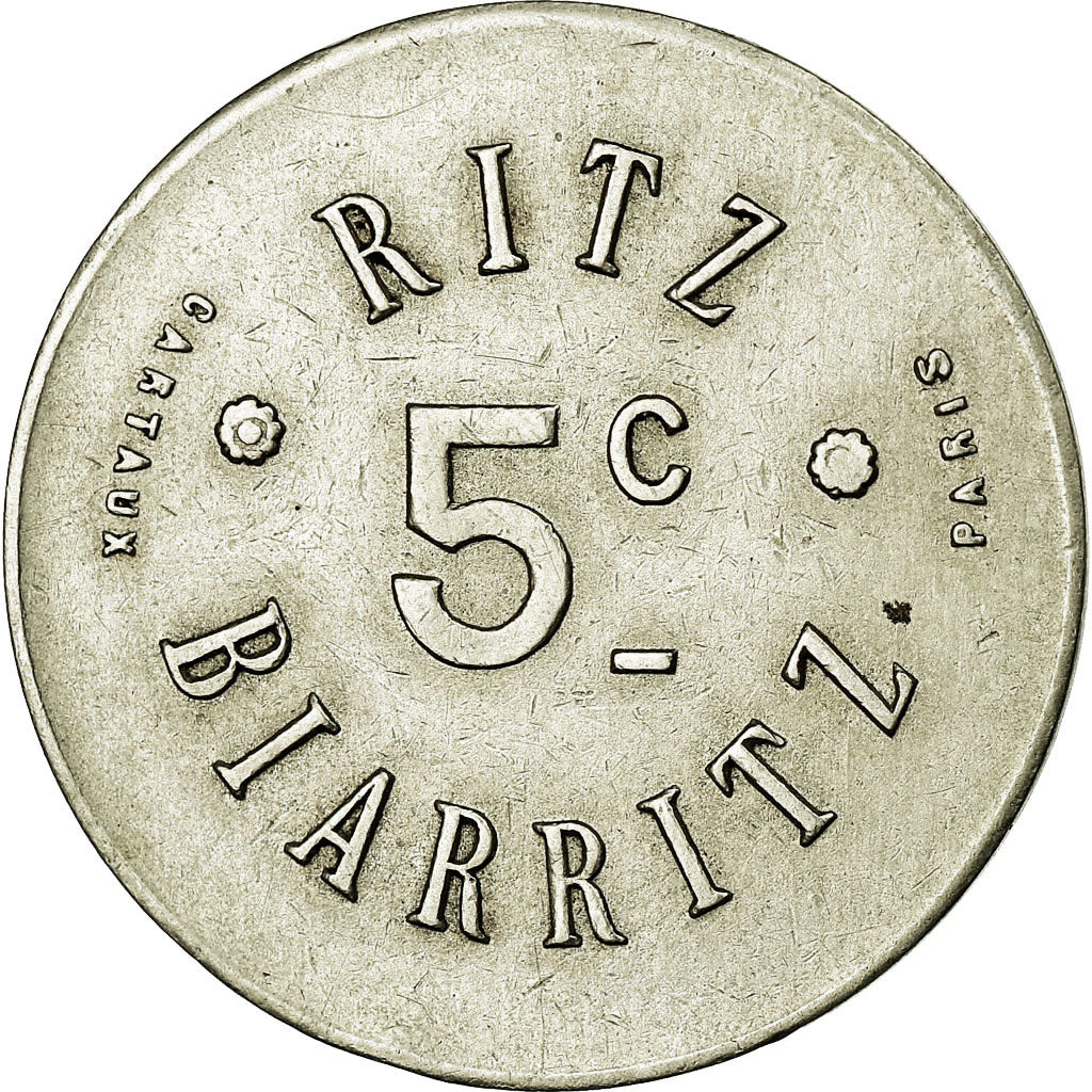 Monnaie, France, Ritz, Biarritz, 5 Centimes, SUP, Maillechort, Elie:35.1