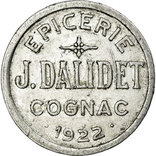 Coin, France, Epicerie DALIDET, Cognac, 25 Centimes, 1922, AU(50-53), Aluminium