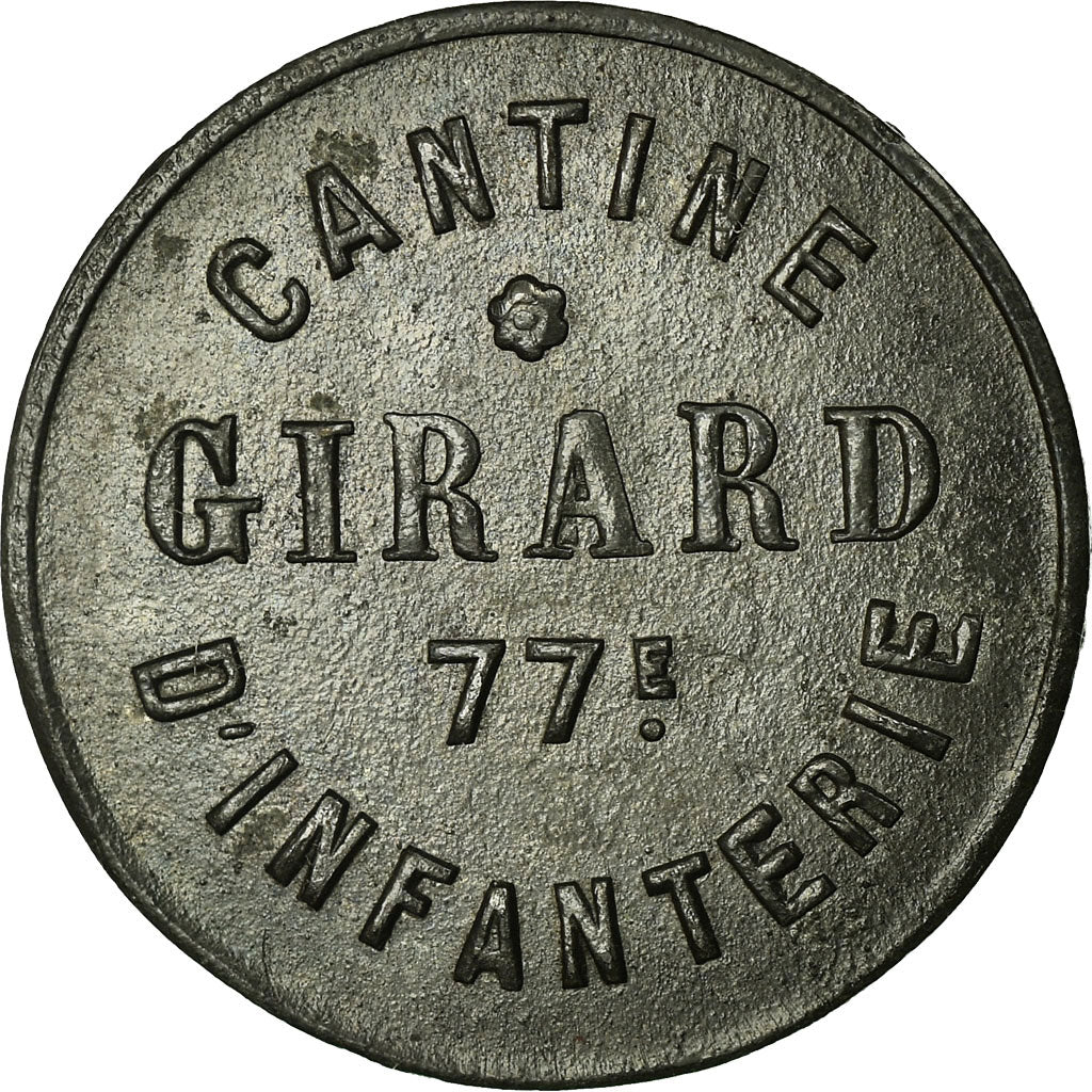 Moneta, Francja, Cantine GIRARD, Cholet, 5 Centimes, EF(40-45), Cynk, Elie:10.1