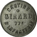 Moneta, Francja, Cantine GIRARD, Cholet, 5 Centimes, EF(40-45), Cynk, Elie:10.1