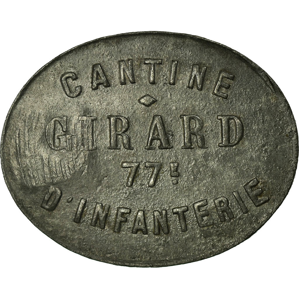 Munten, Frankrijk, Cantine GIRARD, Cholet, 10 Centimes, ZF+, Zinc, Elie:10.8