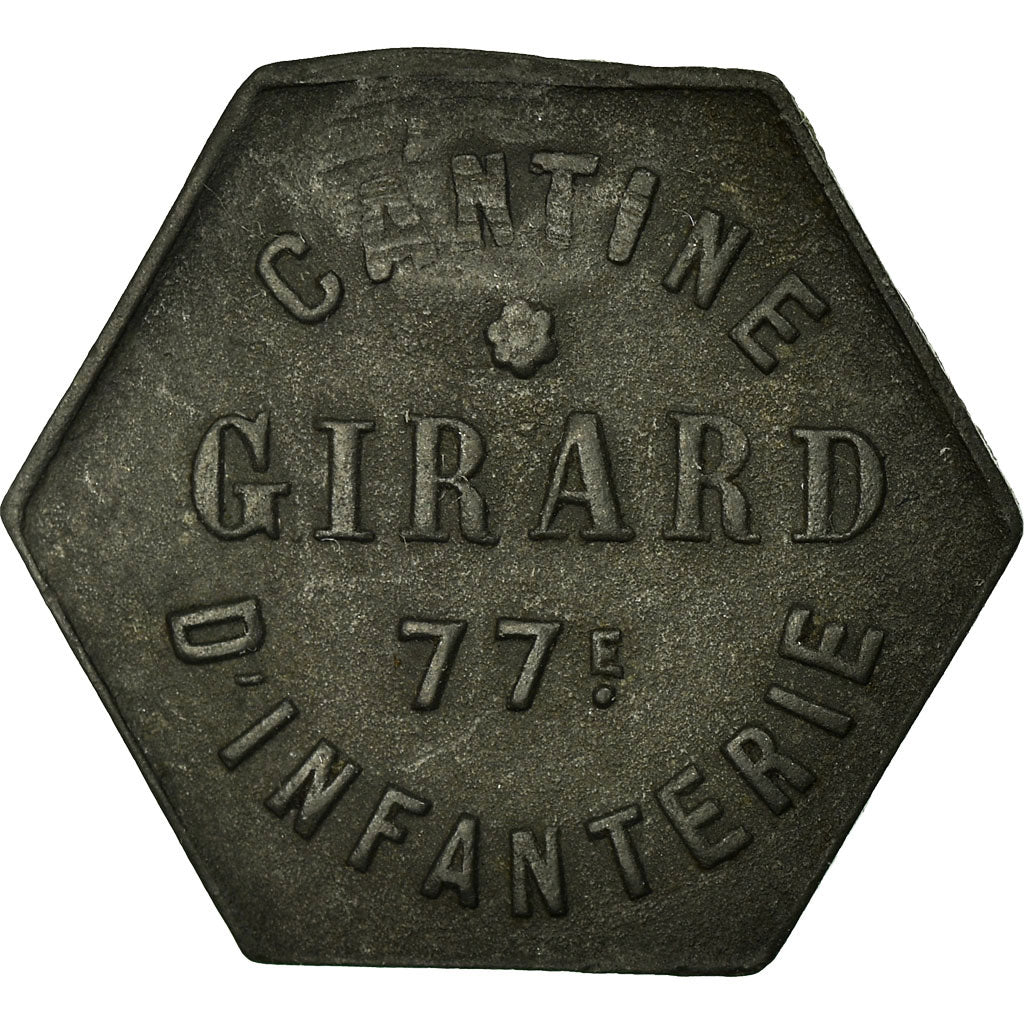 Moneta, Francja, Cantine GIRARD, Cholet, 25 Centimes, Undated, AU(50-53), Cynk