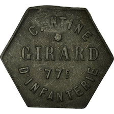 Moneta, Francja, Cantine GIRARD, Cholet, 25 Centimes, Undated, AU(50-53), Cynk