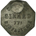 Moneta, Francja, Cantine GIRARD, Cholet, 50 Centimes, Undated, AU(50-53), Cynk