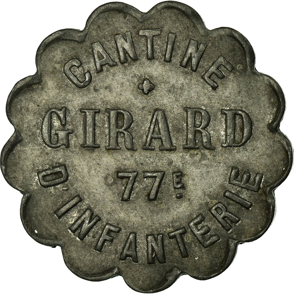 Moneda, Francia, Cantine GIRARD, Cholet, 1 Franc, MBC+, Cinc, Elie:10.5