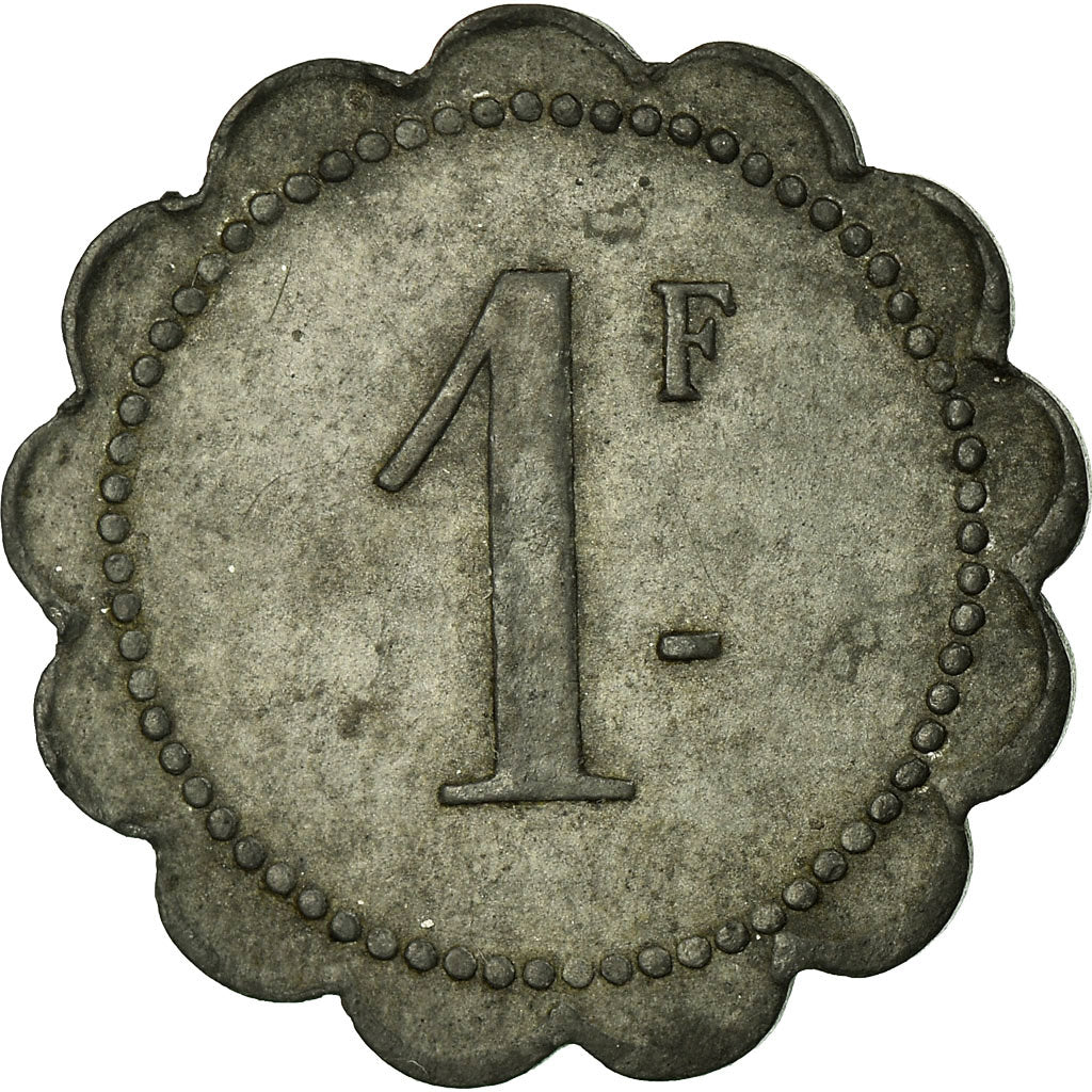 Moneda, Francia, Cantine GIRARD, Cholet, 1 Franc, MBC+, Cinc, Elie:10.5