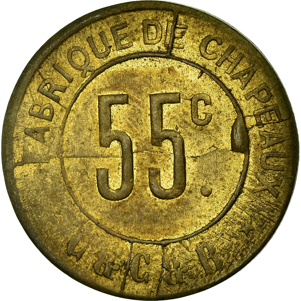 Coin, France, Fabrique de chapeaux, C. & C. & B., Corbeilles-Essonnes, 55