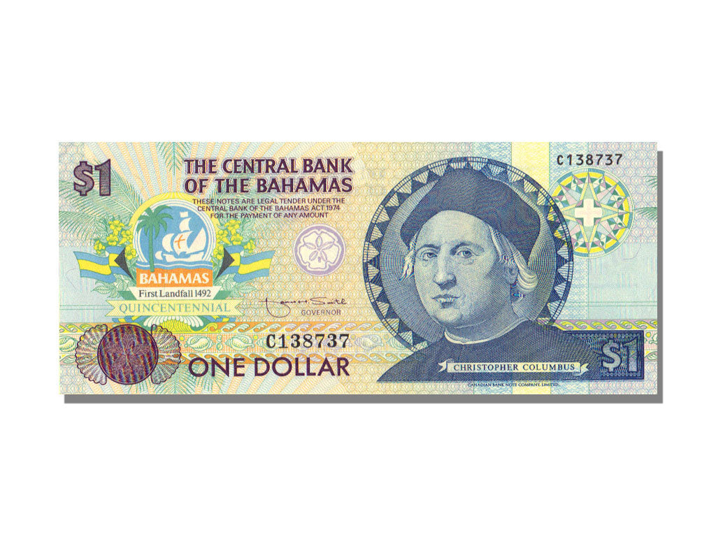 Bahamas, 1 Dollar, KM #50a, UNC(65-70), C