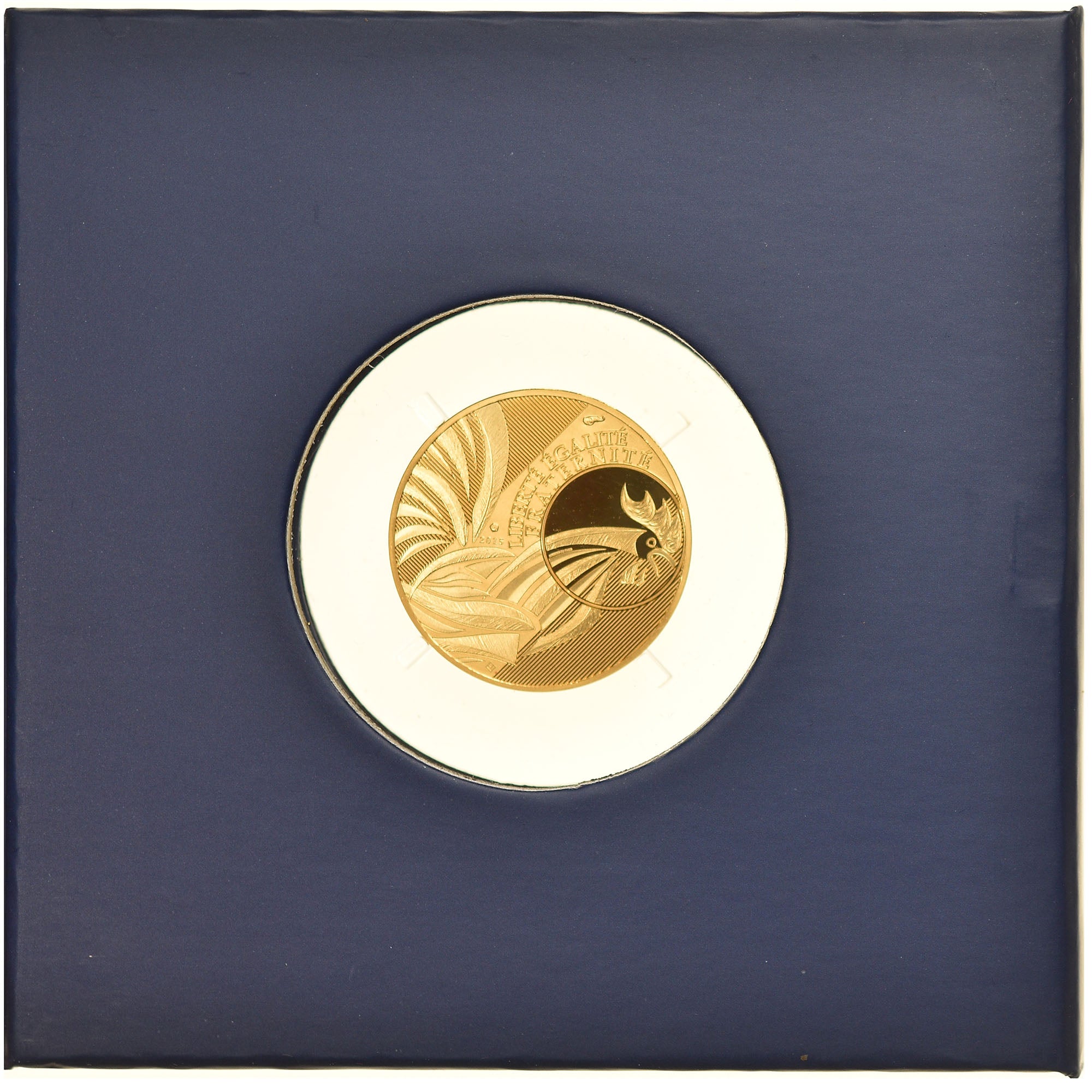 France, 250 Euro, Coq, 2015, Paris, MS(65-70), Gold