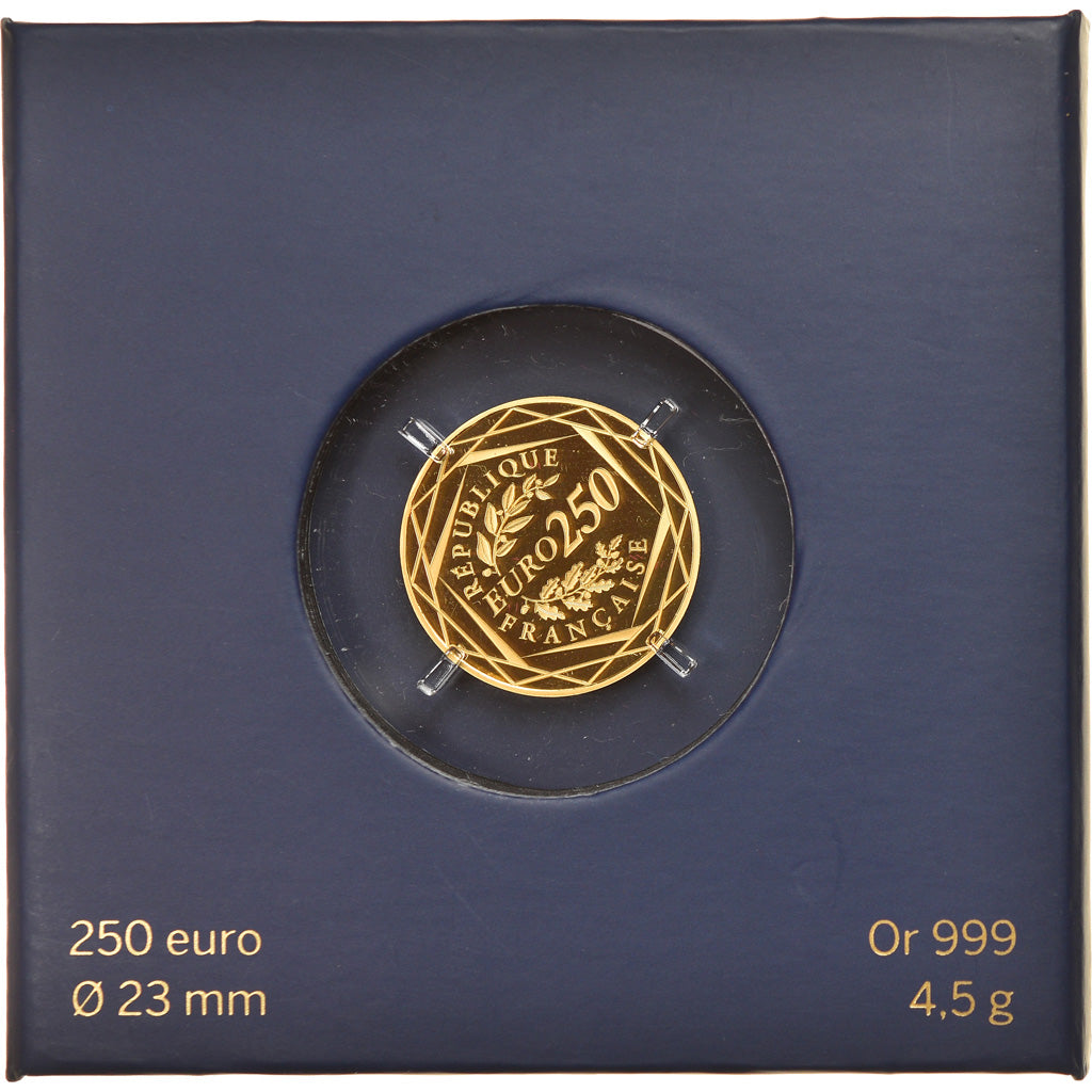 France, 250 Euro, Coq, 2015, Paris, MS(65-70), Gold