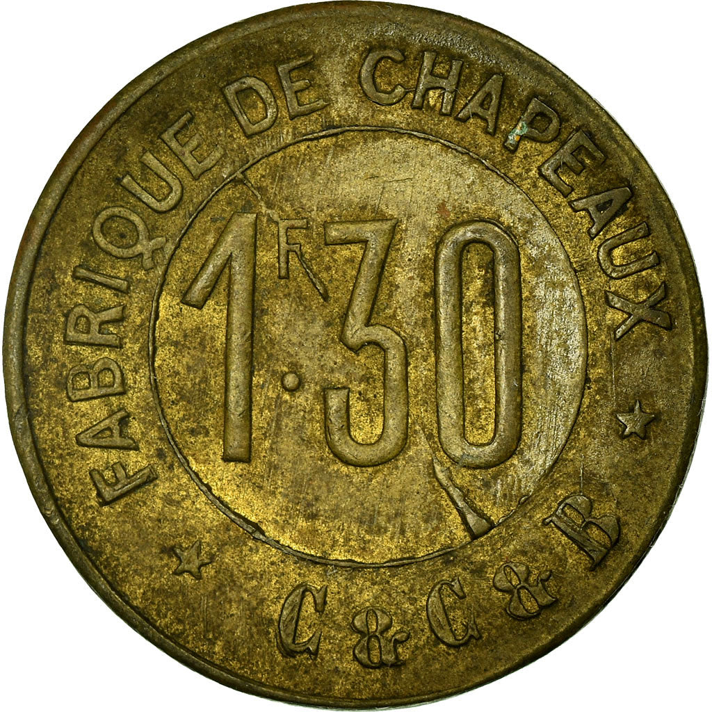 Monnaie, France, Fabrique de chapeaux, C. & C. & B., Corbeilles-Essonnes, 1.30