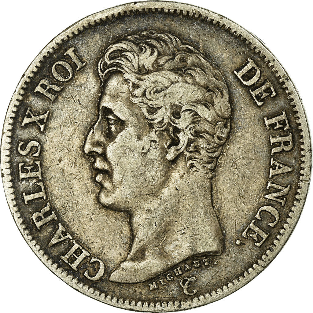Coin, France, Charles X, 5 Francs, 1826, Paris, VF(30-35), Silver, KM:720.1
