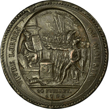 Coin, France, Monneron, 5 Sols, 1792, Birmingham, EF(40-45), Bronze, KM:Tn31