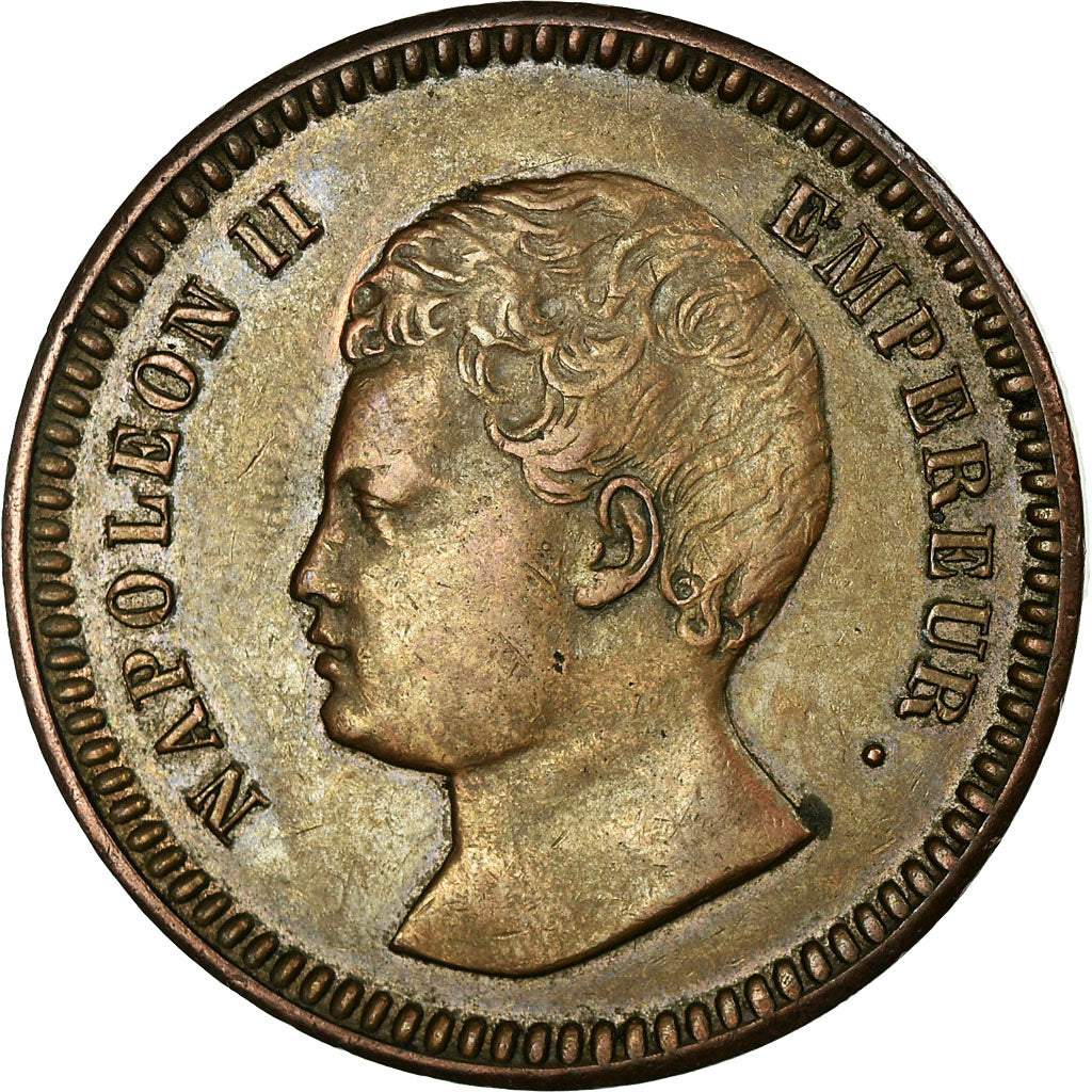 Munten, Frankrijk, Napoleon II, 10 Centimes, 1816, ESSAI, ZF+, Bronze