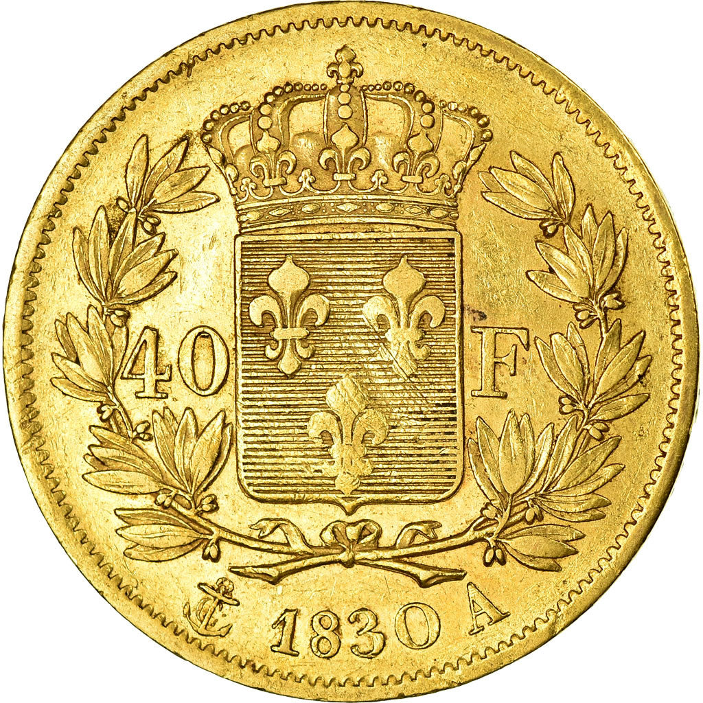 Münze, Frankreich, Charles X, 40 Francs, 1830, Paris, SS, Gold, KM:721.1