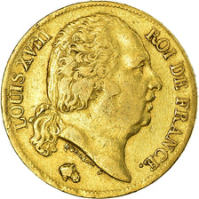 Coin, France, Louis XVIII, 20 Francs, 1819, Lille, EF(40-45), Gold, KM:712.9
