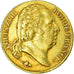 Moeda, França, Louis XVIII, 20 Francs, 1817, Bayonne, EF(40-45), Dourado