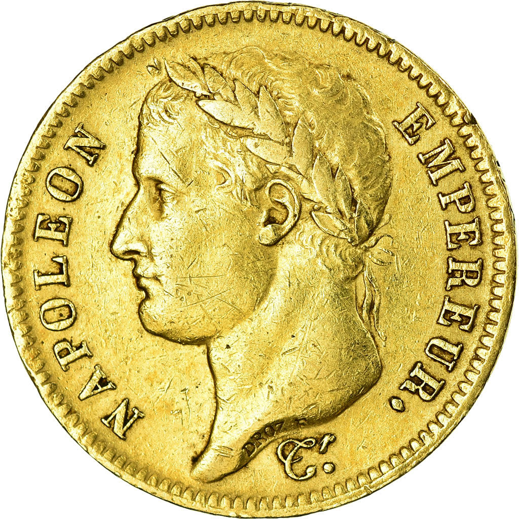 Moneda, Francia, Napoléon I, 40 Francs, 1812, Paris, MBC, Oro, KM:696.1