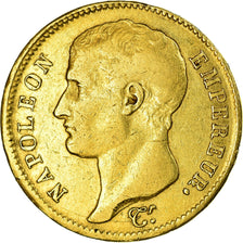 Moneda, Francia, Napoléon I, 40 Francs, 1807, Paris, BC+, Oro, KM:A688.1