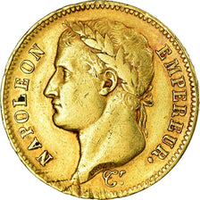 Moneda, Francia, Napoléon I, 40 Francs, 1808, Paris, MBC, Oro, KM:688.1