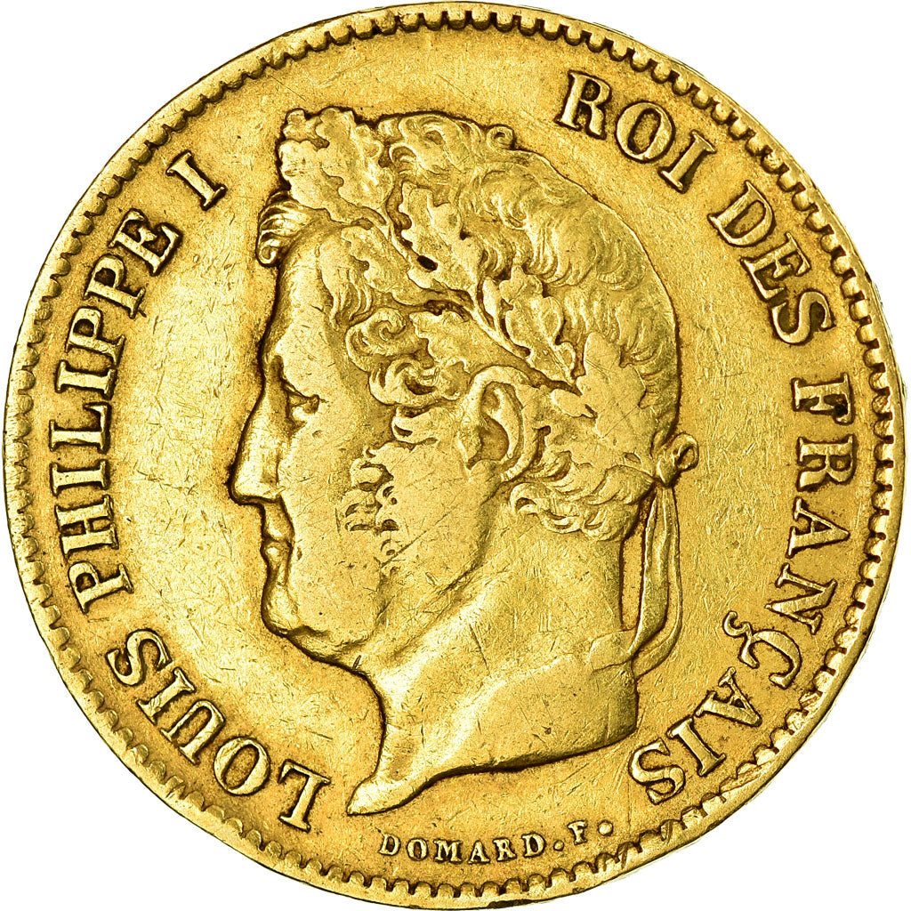 Coin, France, Louis-Philippe, 40 Francs, 1834, Paris, VF(30-35), Gold, KM:747.1