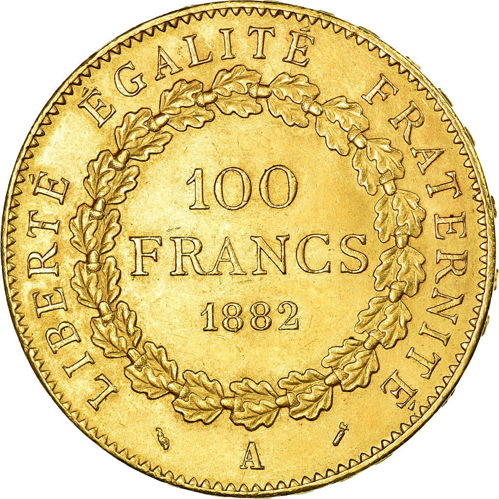 Coin, France, Génie, 100 Francs, 1882, Paris, MS(60-62), Gold, KM:832