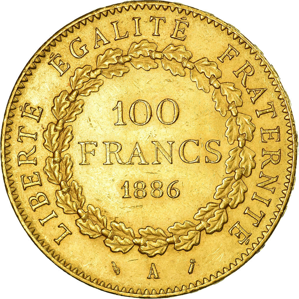Coin, France, Génie, 100 Francs, 1886, Paris, MS(60-62), Gold, KM:832