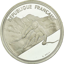 Coin, France, Alpine skiing, 100 Francs, 1989, Albertville 92, MS(65-70)