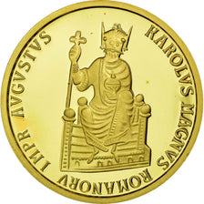 Coin, Belgium, 50 Ecu, 1990, 1/2 Oz, MS(65-70), Gold, KM:174