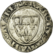Coin, France, Charles VI, Blanc Guénar, Cremieu, EF(40-45), Billon