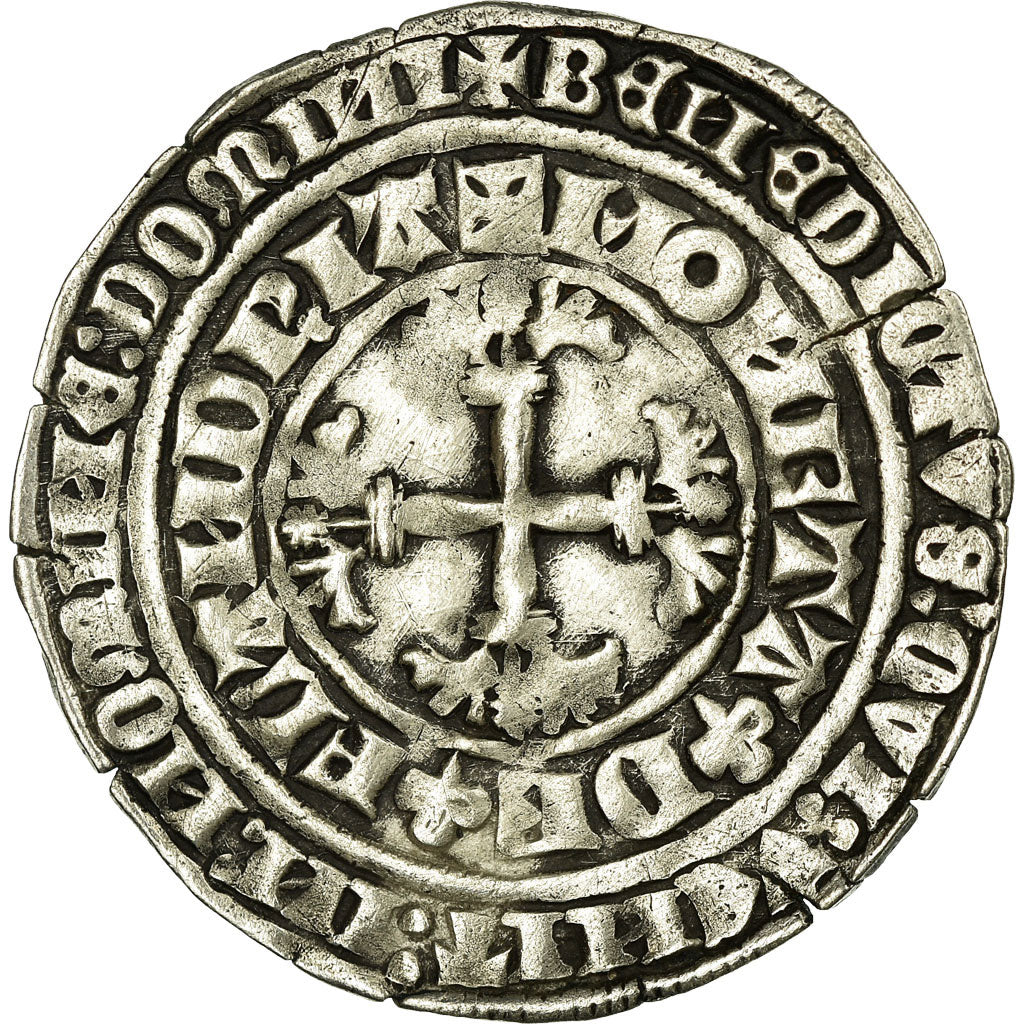 Moneda, Francia, Flanders, Louis de Male, Double Gros, Gand, MBC, Plata