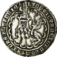 Coin, France, Flanders, Louis de Male, Double Gros, Gand, AU(50-53), Silver