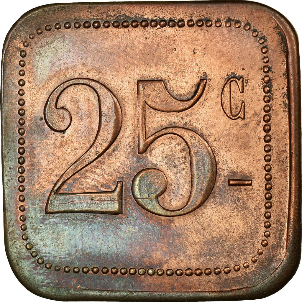 Münze, Frankreich, Usine de Couëron, Couëron, 25 Centimes, SS, Kupfer