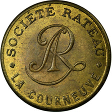Monnaie, France, Société RATEAU, La Courneuve, 50 Centimes, SUP, Laiton