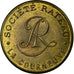 Monnaie, France, Société RATEAU, La Courneuve, 50 Centimes, SUP, Laiton