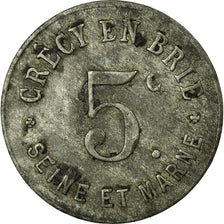 Moneta, Francia, Crécy-en-Brie, Crécy-la-Chapelle, 5 Centimes, BB, Zinco
