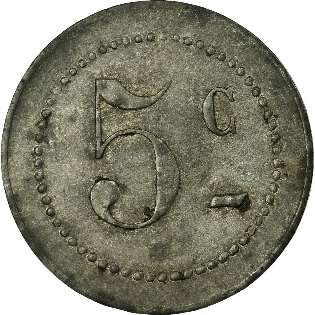 Moneta, Francia, Crécy-en-Brie, Crécy-la-Chapelle, 5 Centimes, BB, Zinco