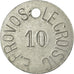 Coin, France, E. PROVOS, Le Croisic, 10 Centimes, AU(55-58), Aluminium