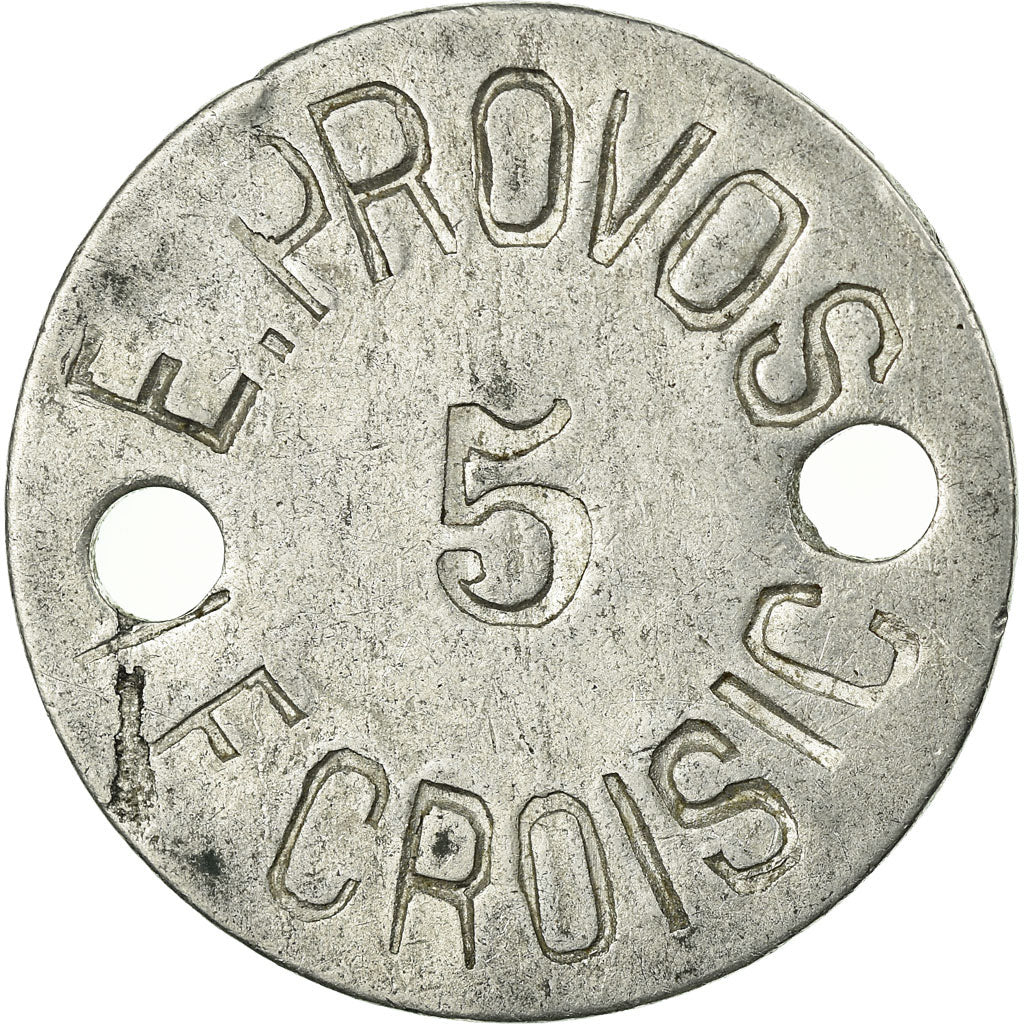Coin, France, E. PROVOS, Le Croisic, 5 Centimes, EF(40-45), Aluminium, Elie:10.1