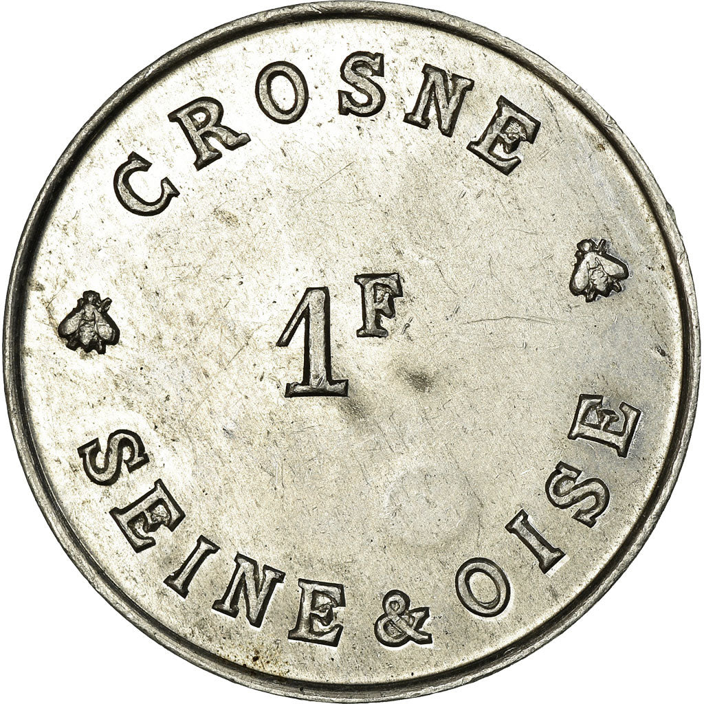 Monnaie, France, Usine BAILLE-LEMAIRE, Crosne, 1 Franc, SUP, Aluminium