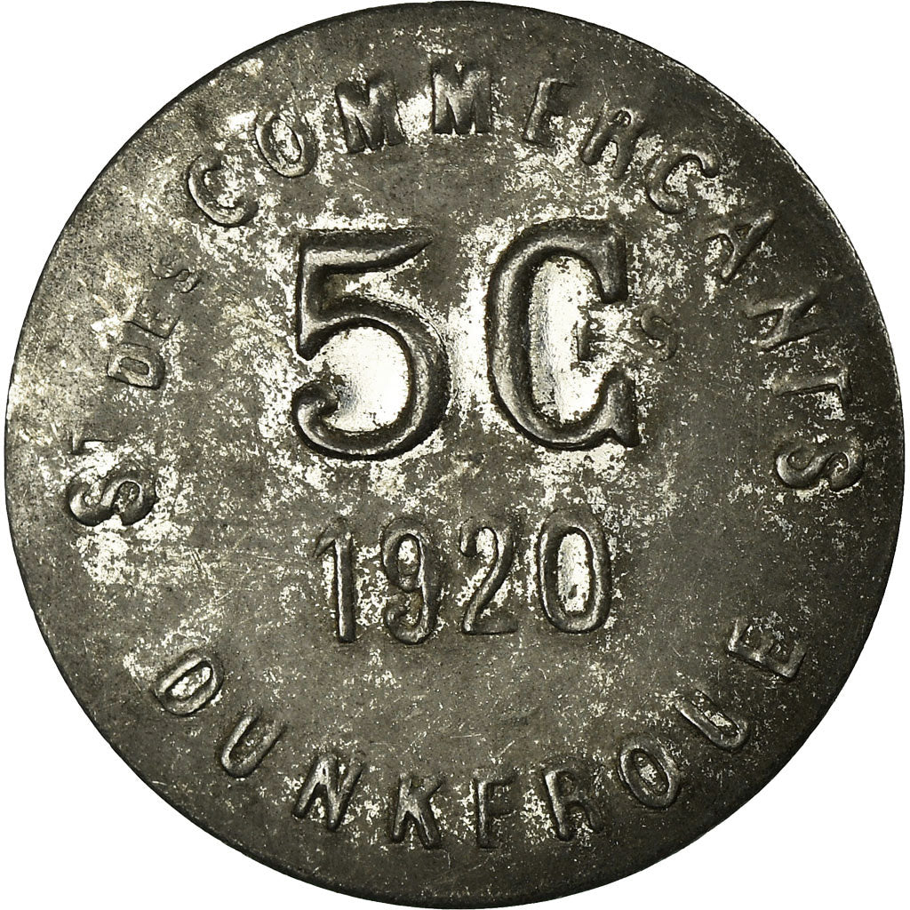 Münze, Frankreich, Société des Commerçants, Dunkerque, 5 Centimes, 1920, SS